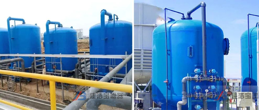 某化工廠多介質(zhì)過(guò)濾器安裝現(xiàn)場(chǎng)