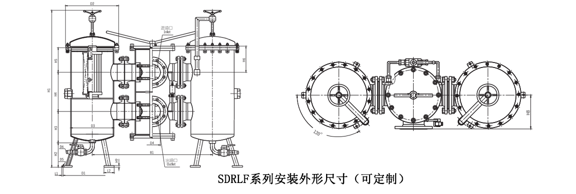 SDRLF系列雙筒回油管路過(guò)濾器(新型) SDRLF系列雙筒回油管路過(guò)濾器(新型)