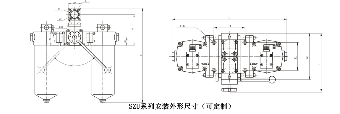 SZU-A系列雙筒回油管路過(guò)濾器(新型) SZU-A系列雙筒回油管路過(guò)濾器(新型)
